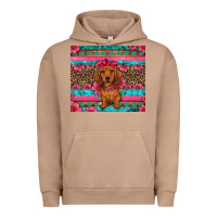Pigment Burro dachshund puppy floral Urban Hoodie - Artiststas