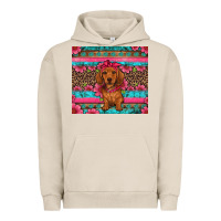 Pigment French Oak dachshund puppy floral Urban Hoodie - Artiststas