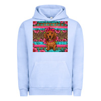 Pigment Grape Ice dachshund puppy floral Urban Hoodie - Artiststas