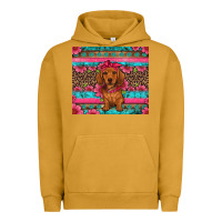 Pigment Peanut Butter dachshund puppy floral Urban Hoodie - Artiststas