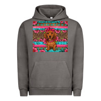 Dachshund Puppy Floral Urban Hoodie | Teevron