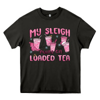Asphalt my sleigh runs on loaded tea Heavy Core Tee - MaliasSmallBusiness