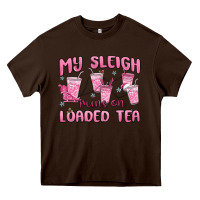My Sleigh Runs On Loaded Tea Heavy Core Tee | Teevron