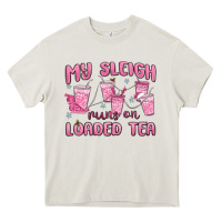 Cream my sleigh runs on loaded tea Heavy Core Tee - MaliasSmallBusiness