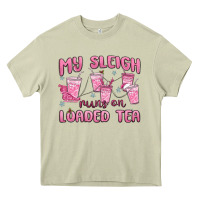 Mossy my sleigh runs on loaded tea Heavy Core Tee - MaliasSmallBusiness