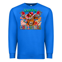 True Royal Happy Christmas Cow Premium Sweatshirt - CowhideDigitalArt