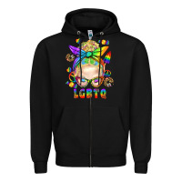 Lgbtq+ Messy Bun With Snacks Zipper Hoodie | Teevron