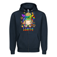 Navy LGBTQ+ Messy Bun With Snacks Zipper Hoodie - BundleAndBundleShop