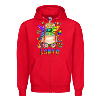 Red LGBTQ+ Messy Bun With Snacks Zipper Hoodie - BundleAndBundleShop