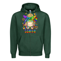 Sports Green LGBTQ+ Messy Bun With Snacks Zipper Hoodie - BundleAndBundleShop