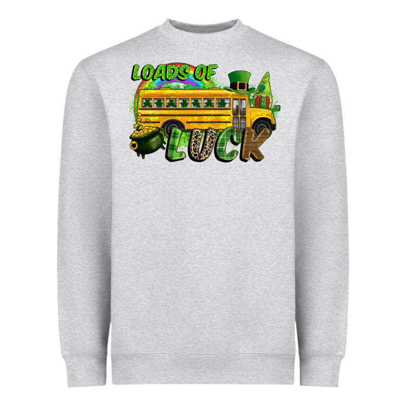 Loads Of Luck School Bus Heavyweight Sweatshirt by CowGirlArtShop | Teevron