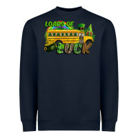 Navy Loads of luck School bus Heavyweight Sweatshirt - CowGirlArtShop