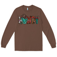 Chestnut Western Howdy Gemstone Cowboy Hat Long Sleeve Tee - HowdyJamesFarm