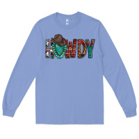 Colony Blue Western Howdy Gemstone Cowboy Hat Long Sleeve Tee - HowdyJamesFarm