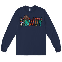 Navy Western Howdy Gemstone Cowboy Hat Long Sleeve Tee - HowdyJamesFarm