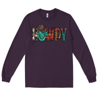 Plum Western Howdy Gemstone Cowboy Hat Long Sleeve Tee - HowdyJamesFarm