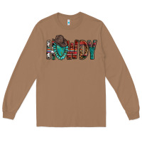 Toasted Coconut Western Howdy Gemstone Cowboy Hat Long Sleeve Tee - HowdyJamesFarm
