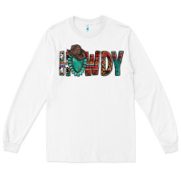 White Western Howdy Gemstone Cowboy Hat Long Sleeve Tee - HowdyJamesFarm