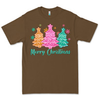 Cacao merry christmas glitter trees Premium Tee - MaliasSmallBusiness