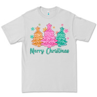 Dove Grey merry christmas glitter trees Premium Tee - MaliasSmallBusiness