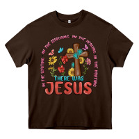 Chocolate Brown in the waiting there was jesus Heavy Core Tee - MaliasSmallBusiness