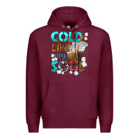 Burgundy cold like my soul coffee cups bbs Premium Hoodie - BundleAndBundleShop