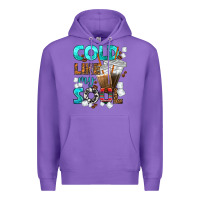 Purple cold like my soul coffee cups bbs Premium Hoodie - BundleAndBundleShop