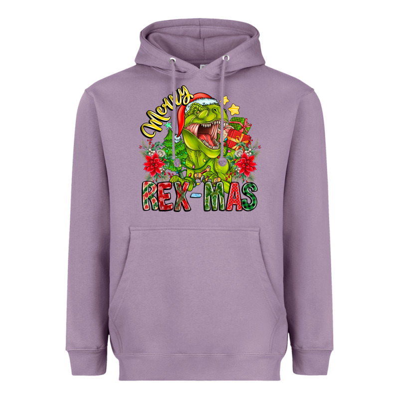 Merry Rexmas Heavyweight Hoodie by CowhideDigitalArt | Teevron