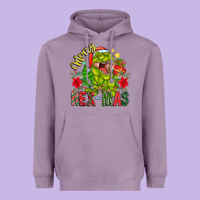 Merry Rexmas Heavyweight Hoodie Designed By Cowhidedigitalart