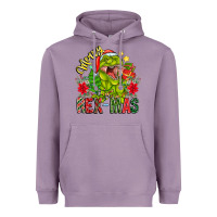 Lavender Merry Rexmas Heavyweight Hoodie - CowhideDigitalArt
