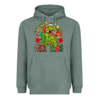 Sage Merry Rexmas Heavyweight Hoodie - CowhideDigitalArt