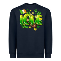 Navy Love St. Patrick's Day Heavyweight Sweatshirt - HowdyJamesFarm