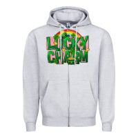 Heather Grey St Patricks Lucky Charm Zipper Hoodie - FaDigitalArtStudio