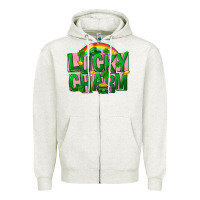 Oatmeal Heather St Patricks Lucky Charm Zipper Hoodie - FaDigitalArtStudio