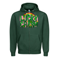Sports Green St Patricks Lucky Charm Zipper Hoodie - FaDigitalArtStudio