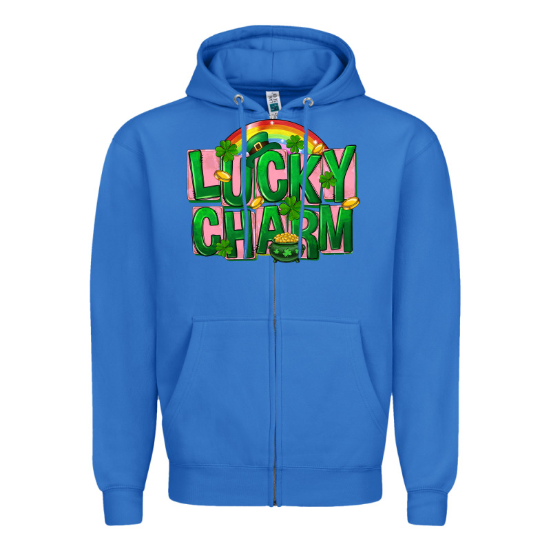St Patricks Lucky Charm Zipper Hoodie by FaDigitalArtStudio | Teevron