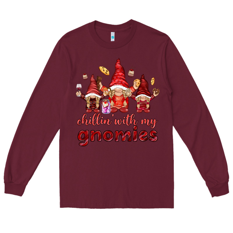 Chilling With My Gnomies Valentine's Day Long Sleeve Tee by HowdyJamesFarm | Teevron