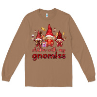 Toasted Coconut Chilling with my gnomies Valentine's Day Long Sleeve Tee - HowdyJamesFarm