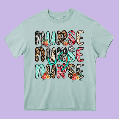 Nurse Nurse Nurse Heavy Core Tee Designed By Nancycooperartshop