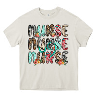 Cream nurse nurse nurse Heavy Core Tee - NancyCooperArtShop