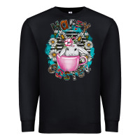 Black Happy Easter Premium Sweatshirt - CowhideDigitalArt