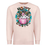 Pale Pink Happy Easter Premium Sweatshirt - CowhideDigitalArt