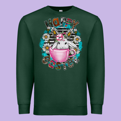 Happy Easter Premium Sweatshirt Designed By Cowhidedigitalart