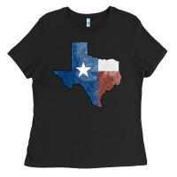 Black Texas Watercolor Map Ladies Tee - Jasminsmagicworld