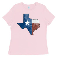 Bubblegum Pink Texas Watercolor Map Ladies Tee - Jasminsmagicworld