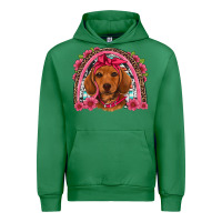 Emerald dachshund puppy floral rainbow Urban Hoodie - Artiststas