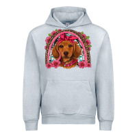 Heather Grey dachshund puppy floral rainbow Urban Hoodie - Artiststas