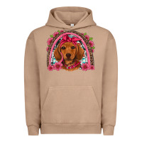 Pigment Burro dachshund puppy floral rainbow Urban Hoodie - Artiststas