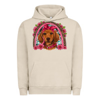 Pigment French Oak dachshund puppy floral rainbow Urban Hoodie - Artiststas