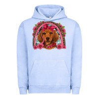 Pigment Grape Ice dachshund puppy floral rainbow Urban Hoodie - Artiststas